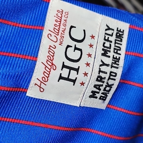 Back to the Future Marty McFly Pinstripe Baseball Jersey Size Large NWT - Picture 5 of 12